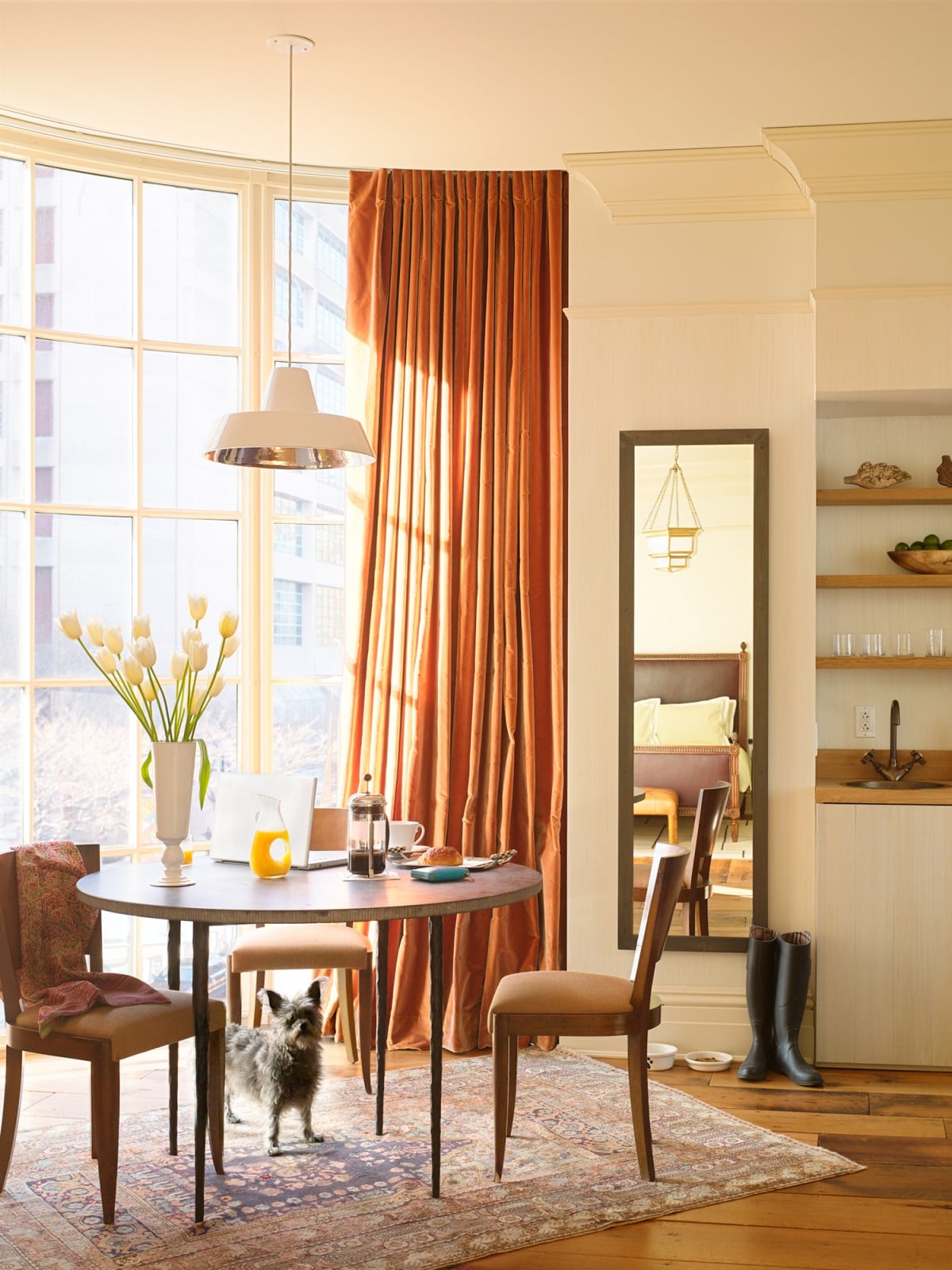 Corner Suite Living Room at The Greenwich Hotel in Tribeca