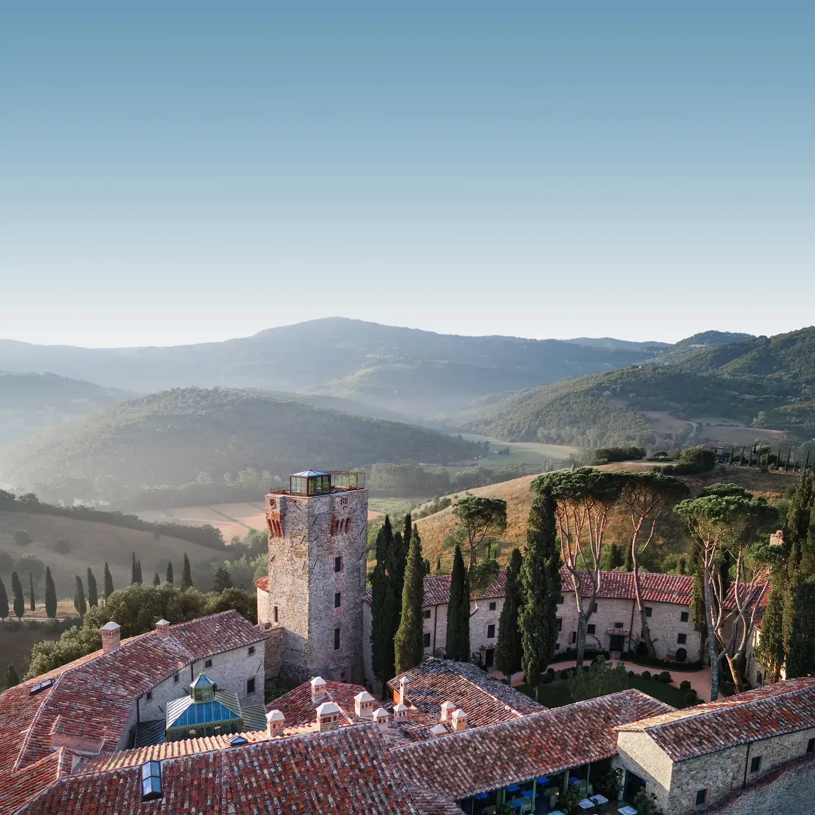 The Tower Suite at Castello di Reschio, Umbria, Italy.