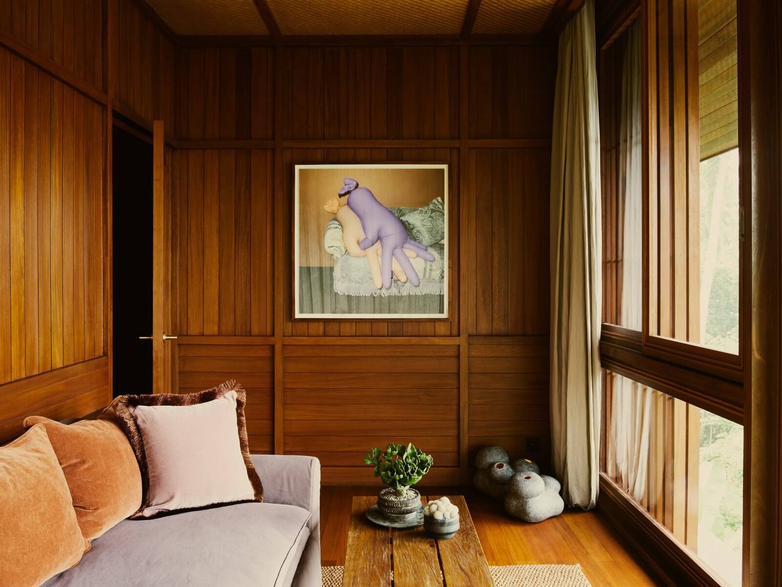 Photograph on wall in seating area of guest room, Lost Lindenberg Hotel, Bali Shot by Robert Rieger