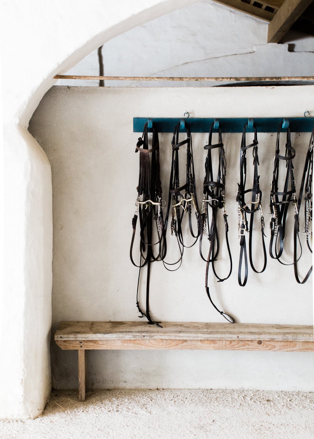 Harnesses in stable at Sao Lourenco do Barrocal Hotel in Portugal