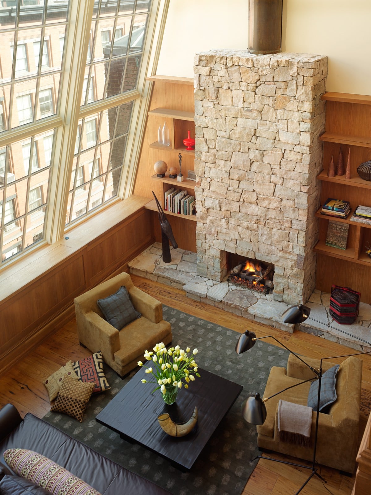 Moore Penthouse Living Room at The Greenwich Hotel in Tribeca