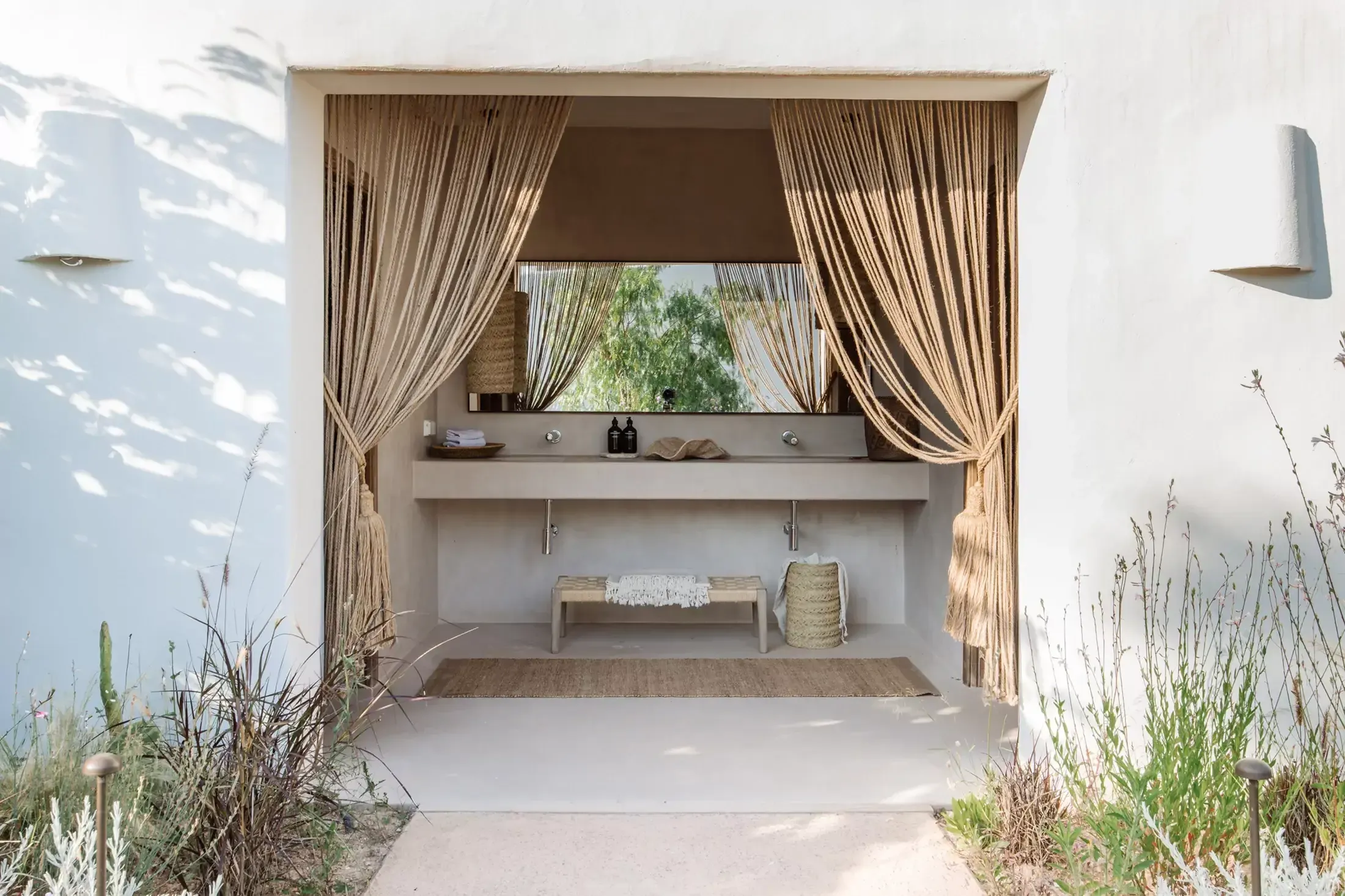 Outdoor Bathroom at Finca la Inika, Ibiza, Spain