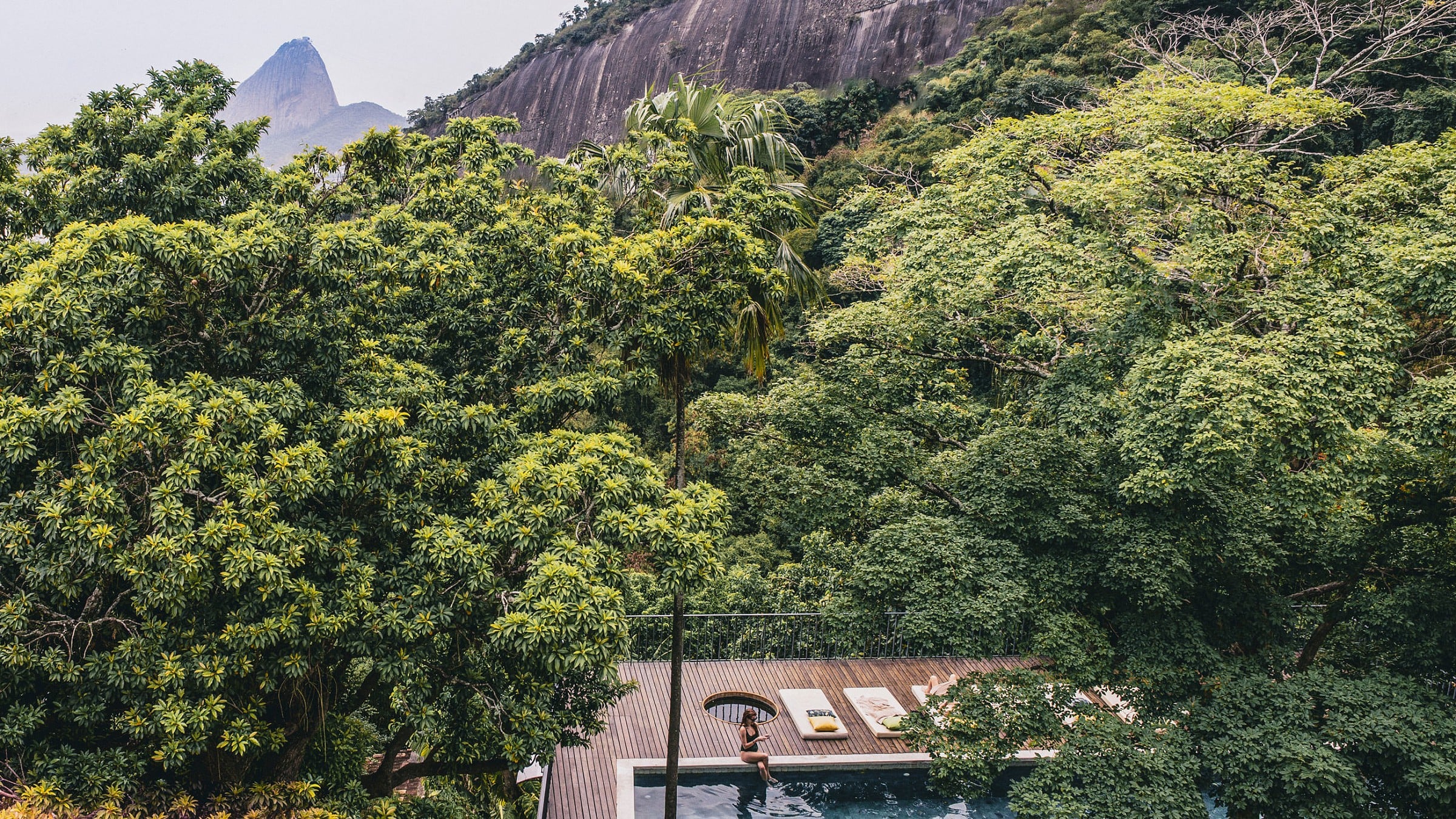 Pool view at Chez Georges Hotel, Rio De Janiero, Brazil