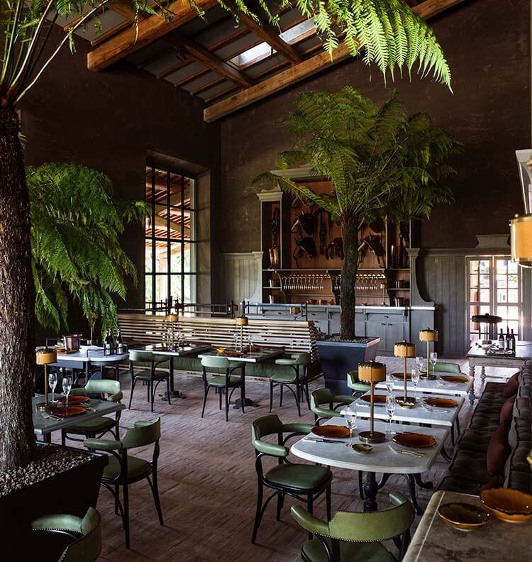 Ristorante Alle Scuderie at Castello di Reschio, Umbria, Italy.