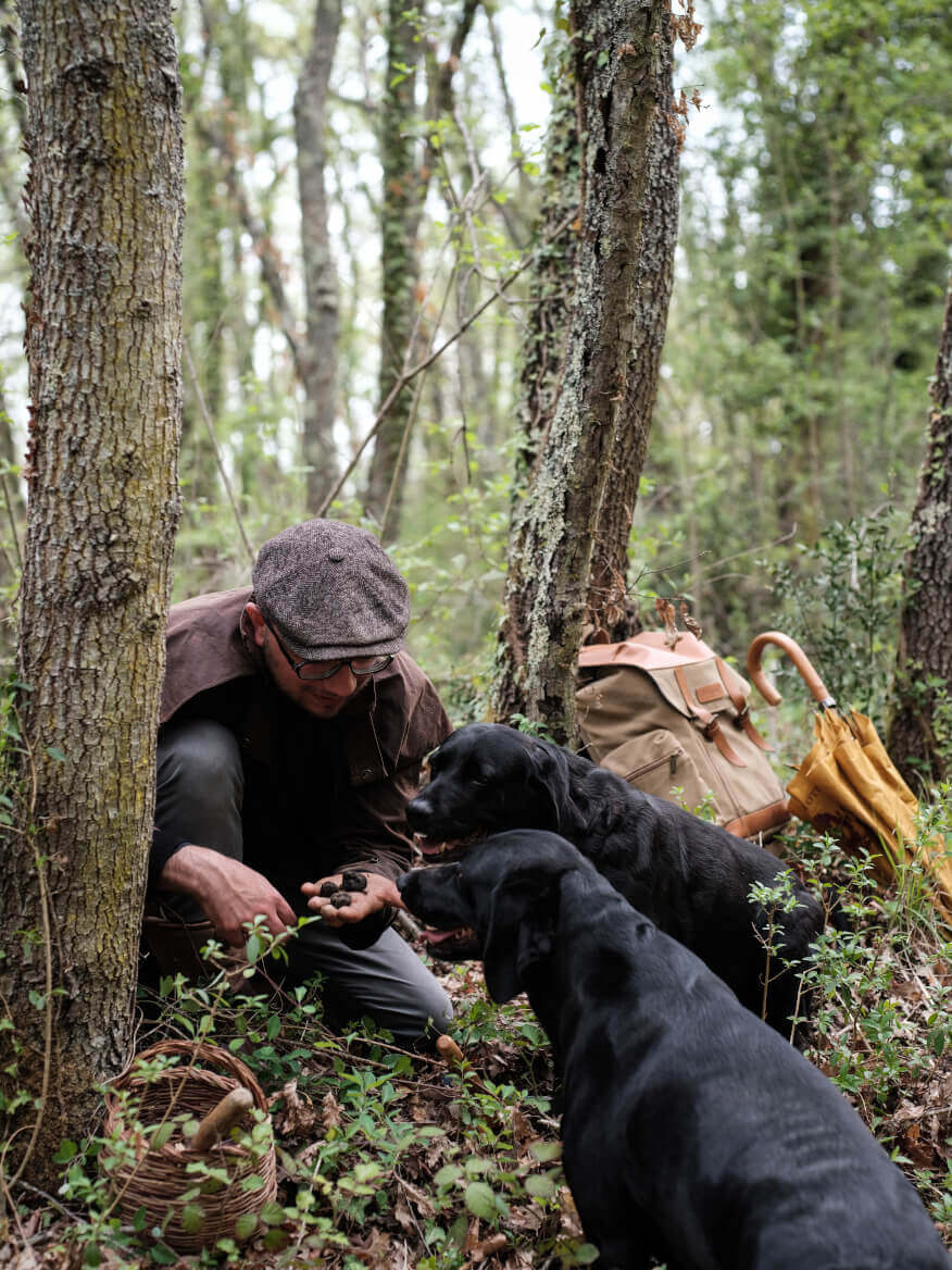 Truffle Hunting at Castello di Reschio, Umbria, Italy.