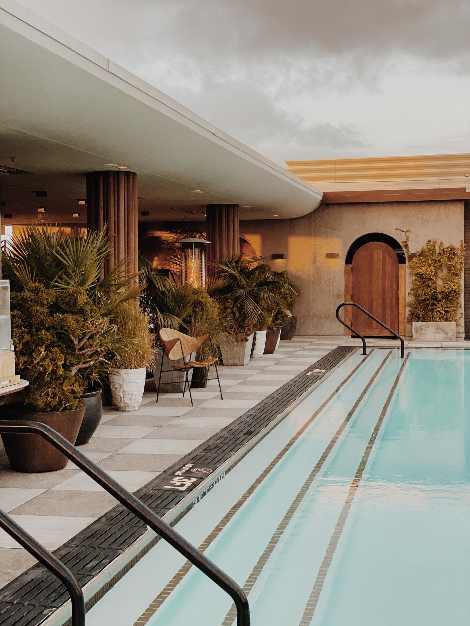 Rooftop pool at Santa Monica Proper Hotel, Design by Kelly Wearstler