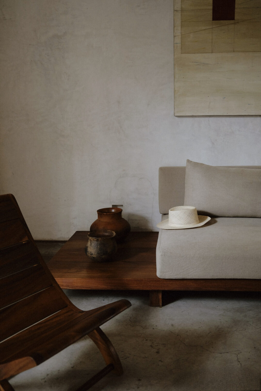 Living room at Casa Criollo in Oaxaca City